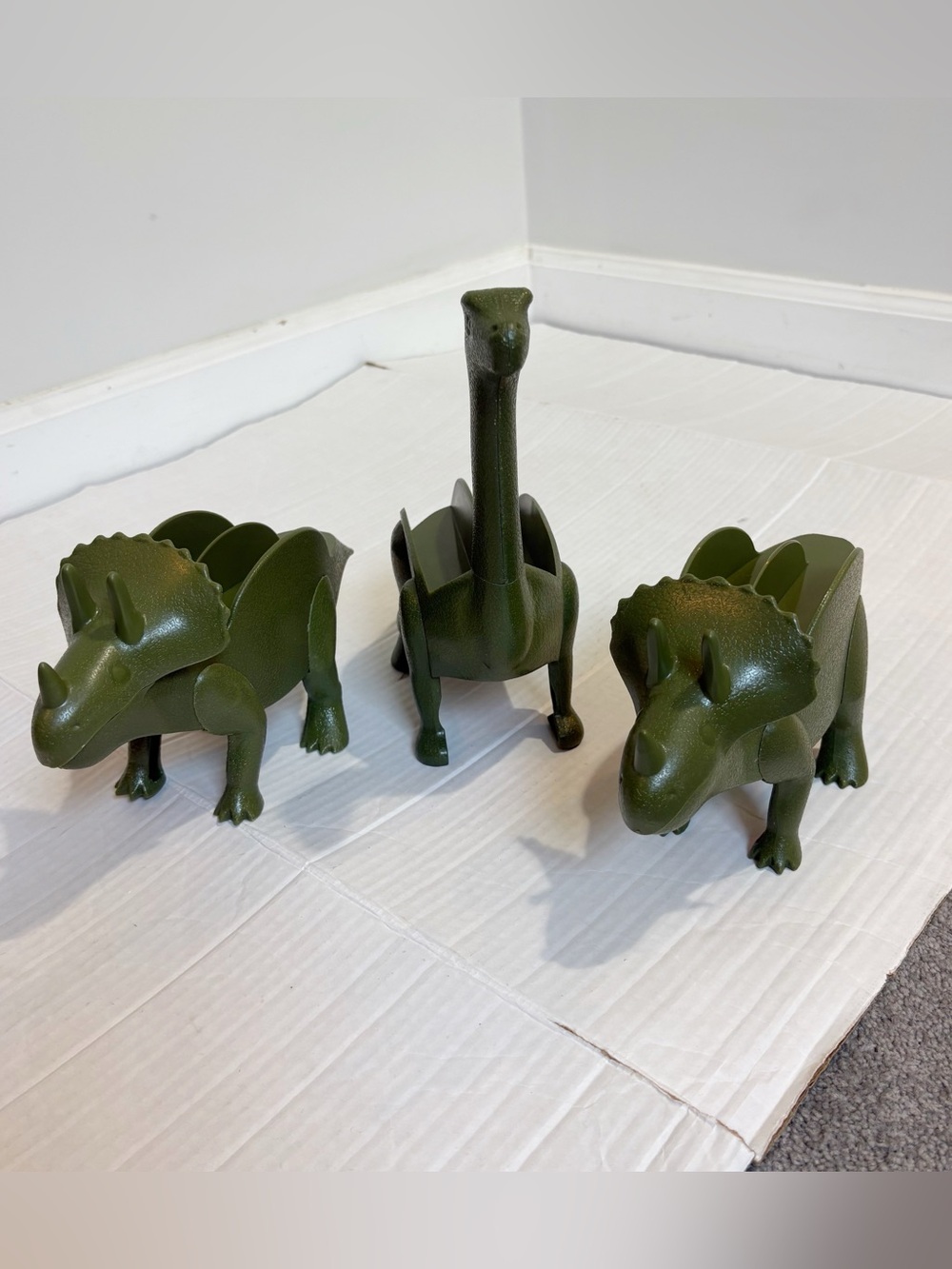 Dinosaur Taco Nacho Holders Set of 3 Tricerataco Triceratops and Brontosaurus